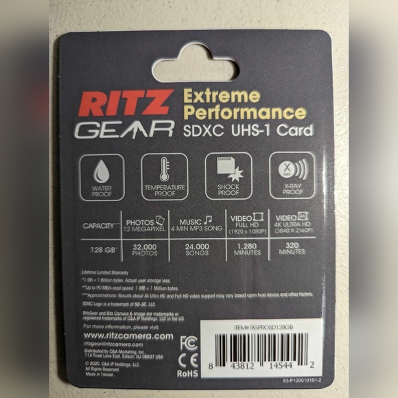 Ritz Gear 128 GB SD Card - Picture 3 of 3